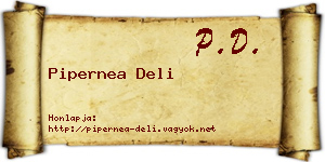 Pipernea Deli névjegykártya